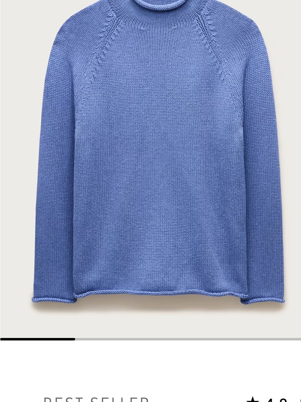 J. Crew 1988 Blue Rollneck Sweater